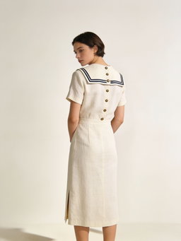 Vestido Marinera · lino crudo