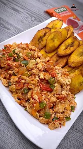 Fried Plantain & Egg Sauce