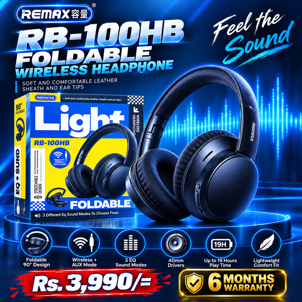 REMAX RB-100HB Wireless Headphones
