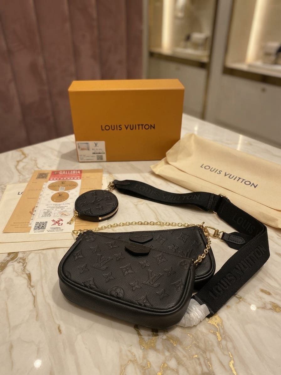 Lv pochete black 3 piece _3