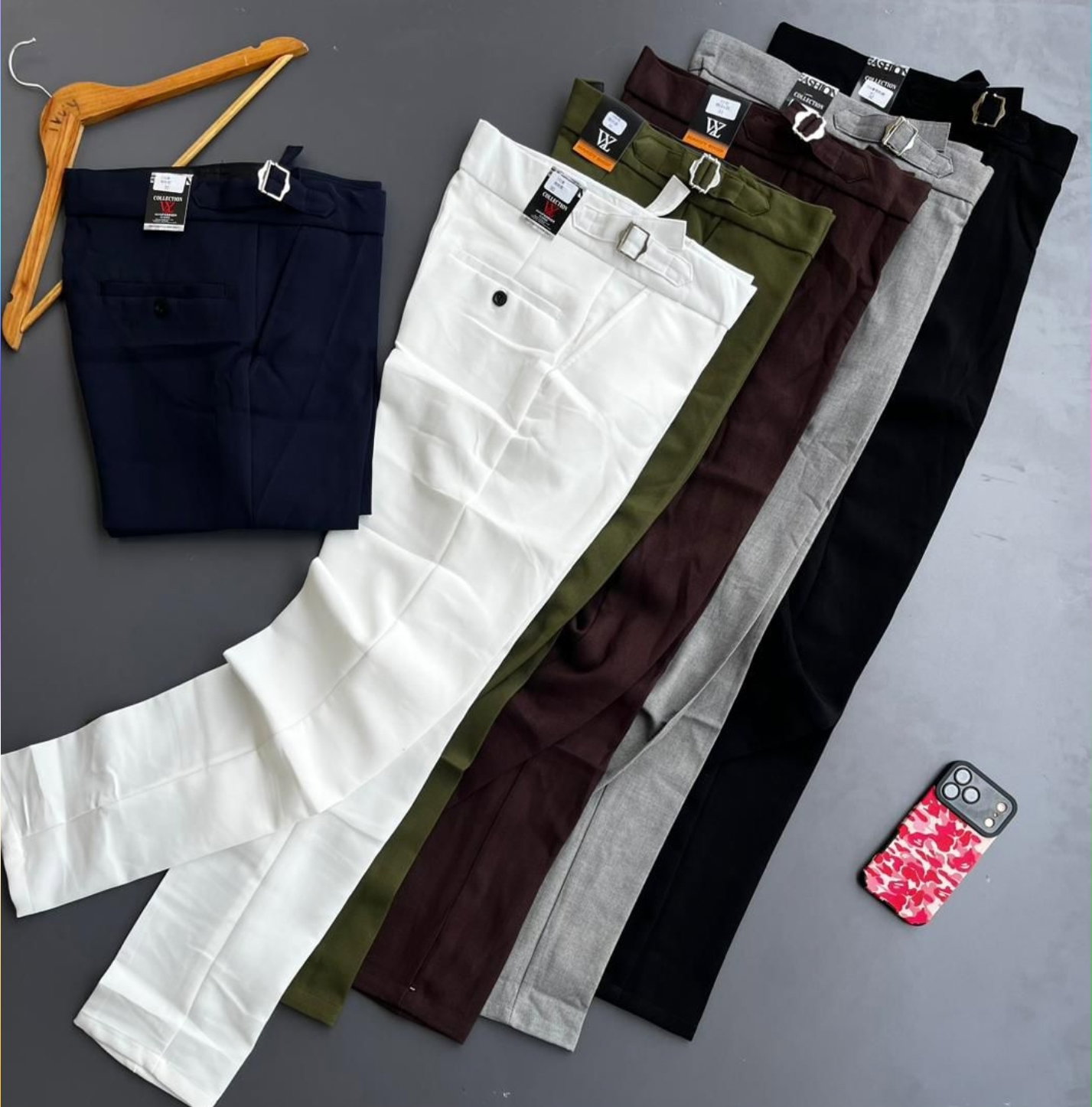 All beltless colors trousers 