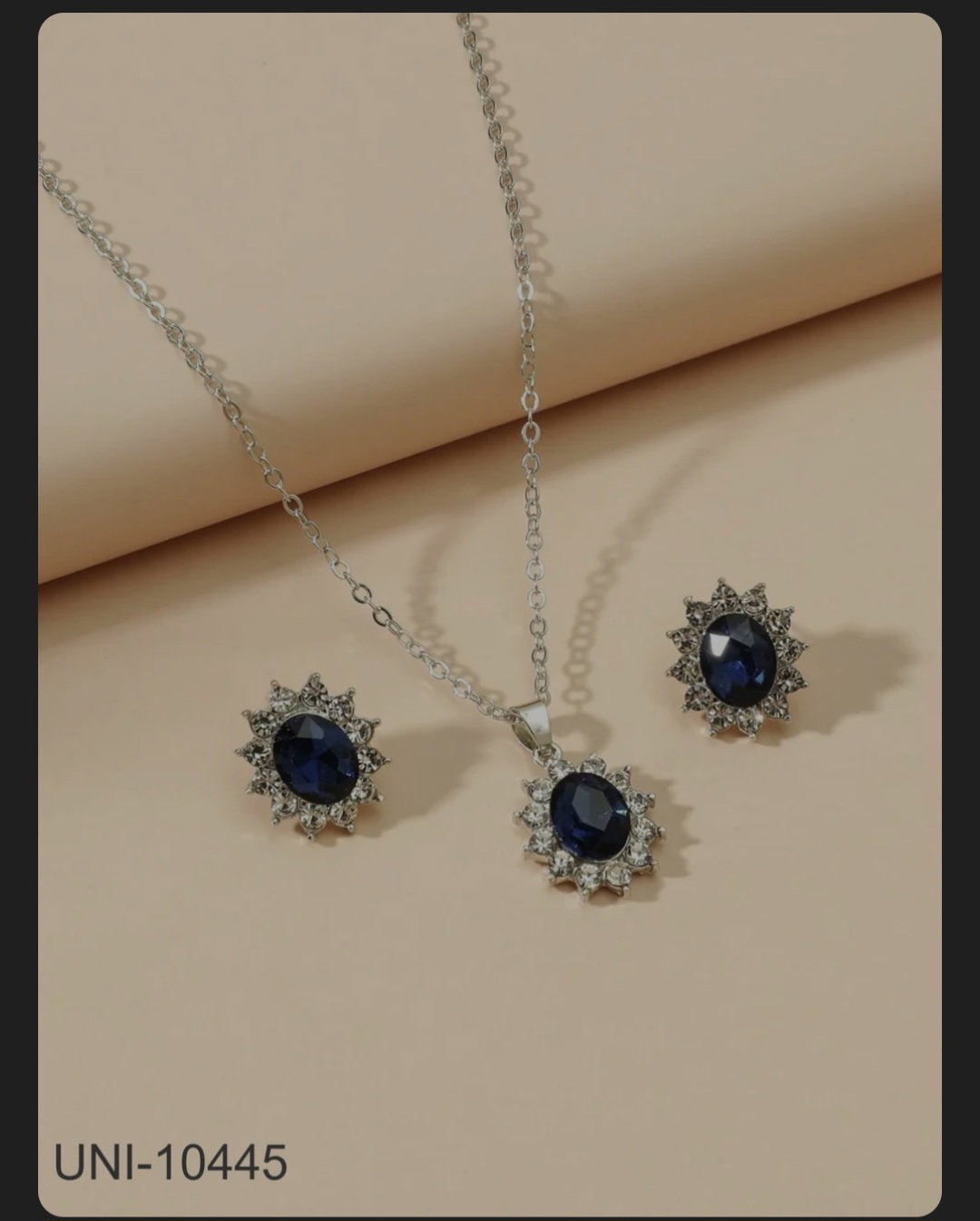 Crystal Diamond Silver - Jewelry Set