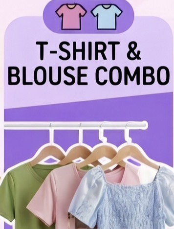 T-Shirt & Blous Combo 5 pcs