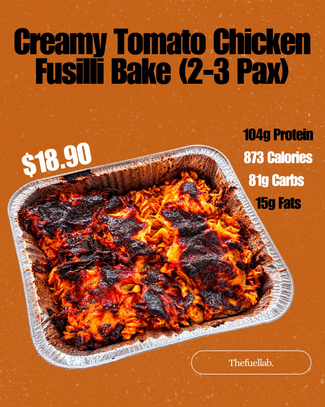 Creamy Tomato Chicken Fusilli Bake