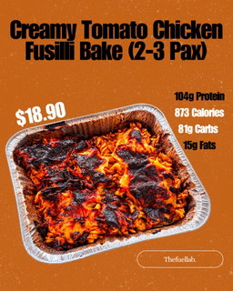 Creamy Tomato Chicken Fusilli Bake