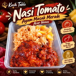 Nasi Tomato Ayam Masak Merah
