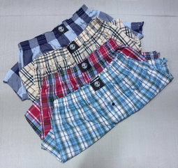 Checked long boxers