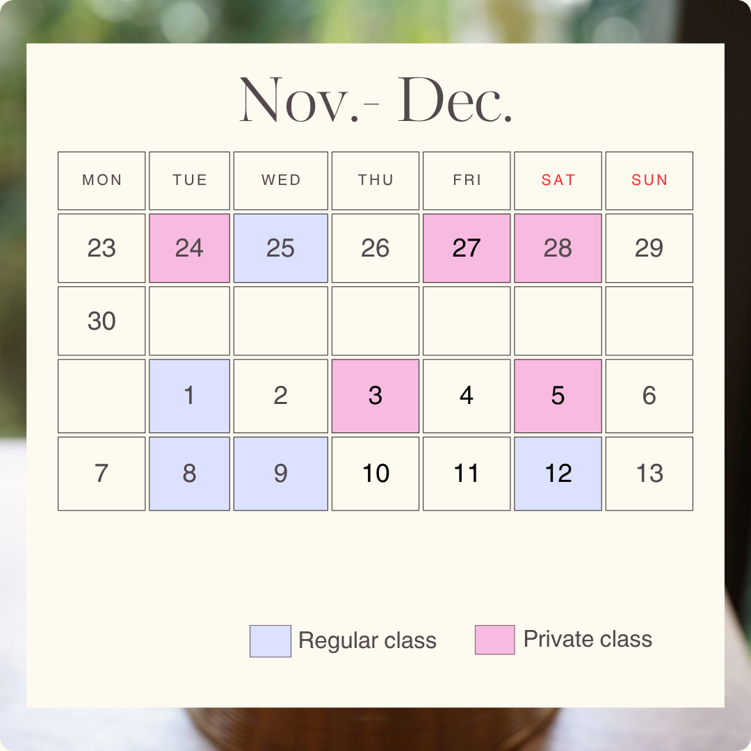 2026 Christmas class schedule_0