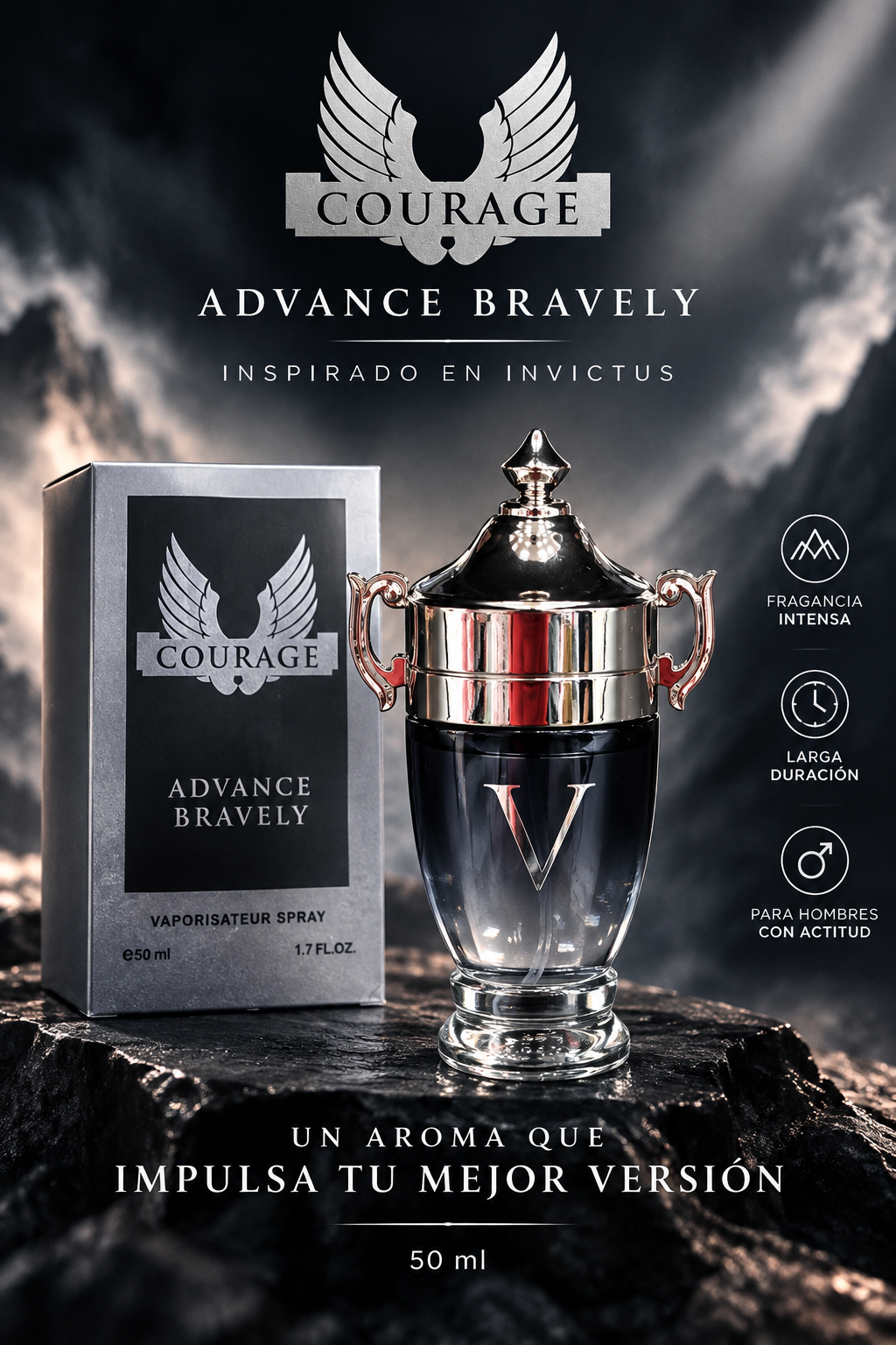 Perfume Advance Bravely para hombre inspirado en Invictus 