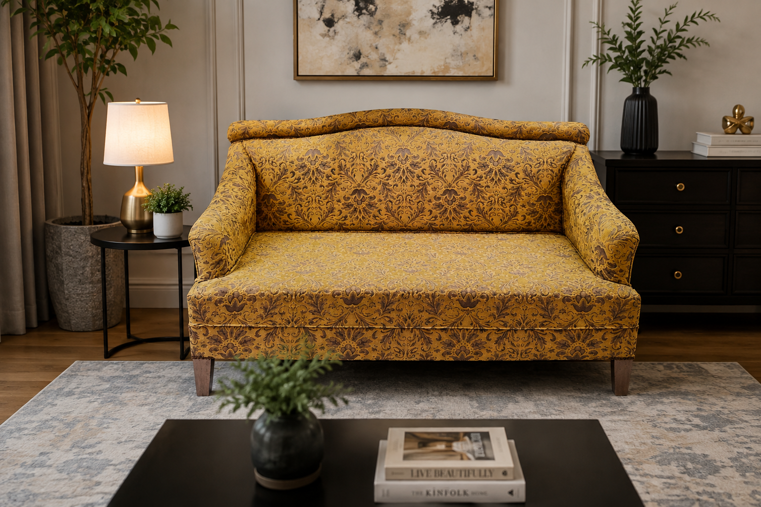 Vintage Floral 2-Seater Sofa_0