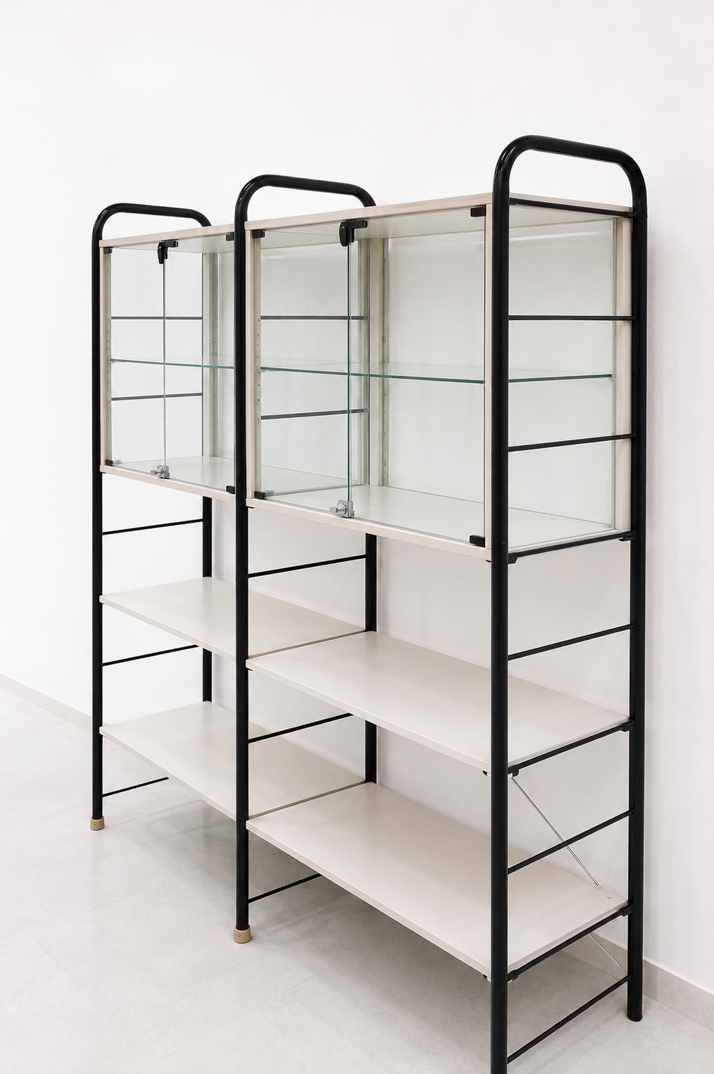 Modern Glass Display Cabinet & Shelf Rack_0