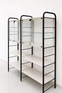 Modern Glass Display Cabinet & Shelf Rack