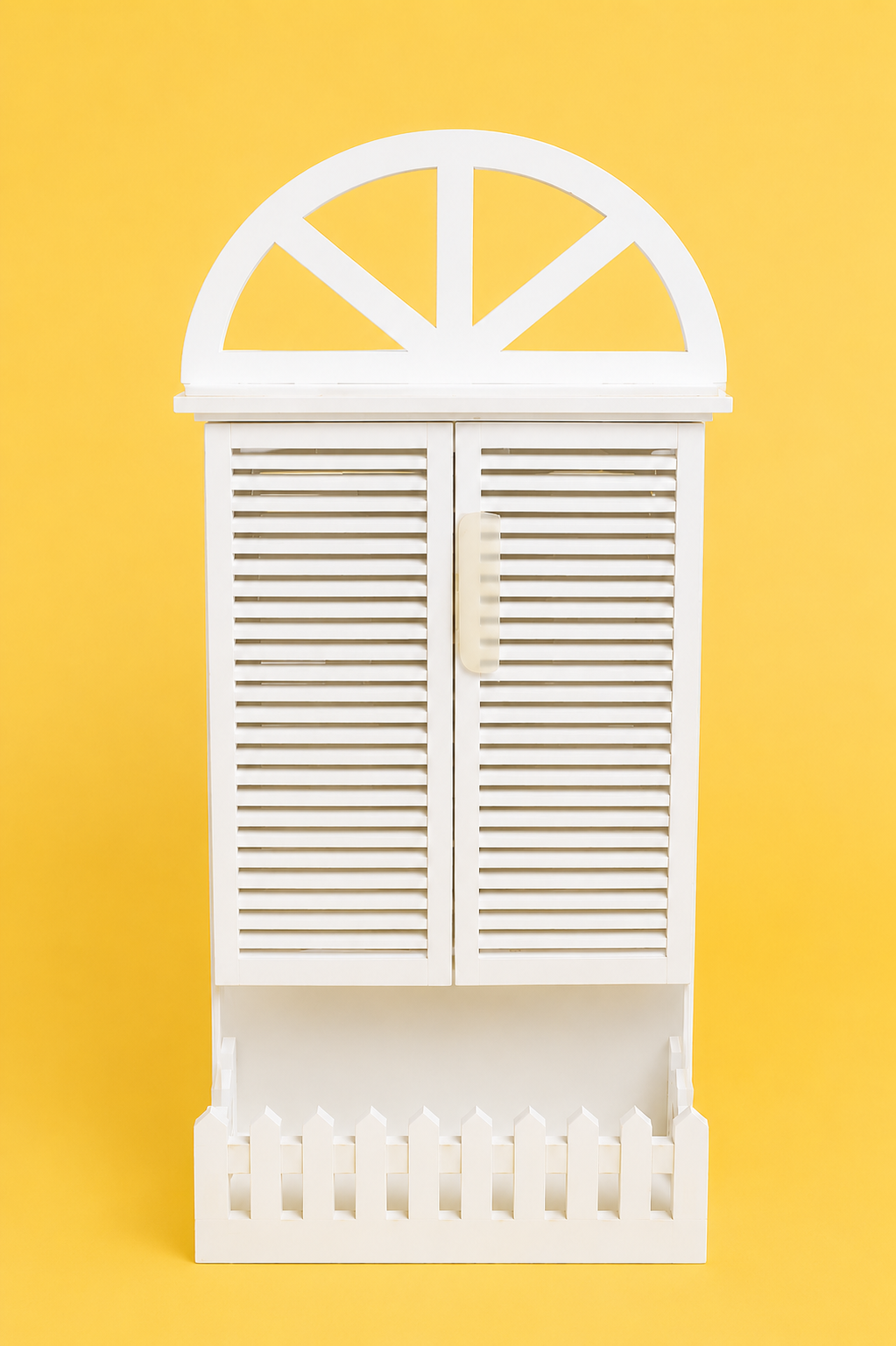 White Window Style Decorative Wall Cabinet_0