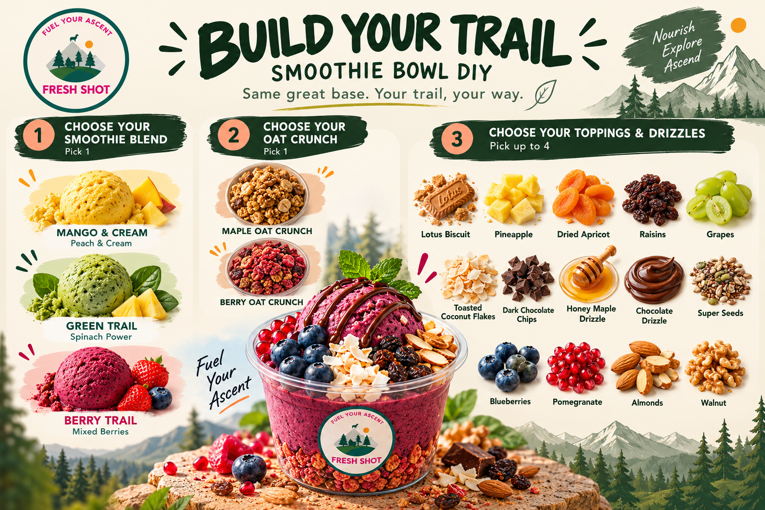 INSPIRE US · CREATE YOUR TRAIL