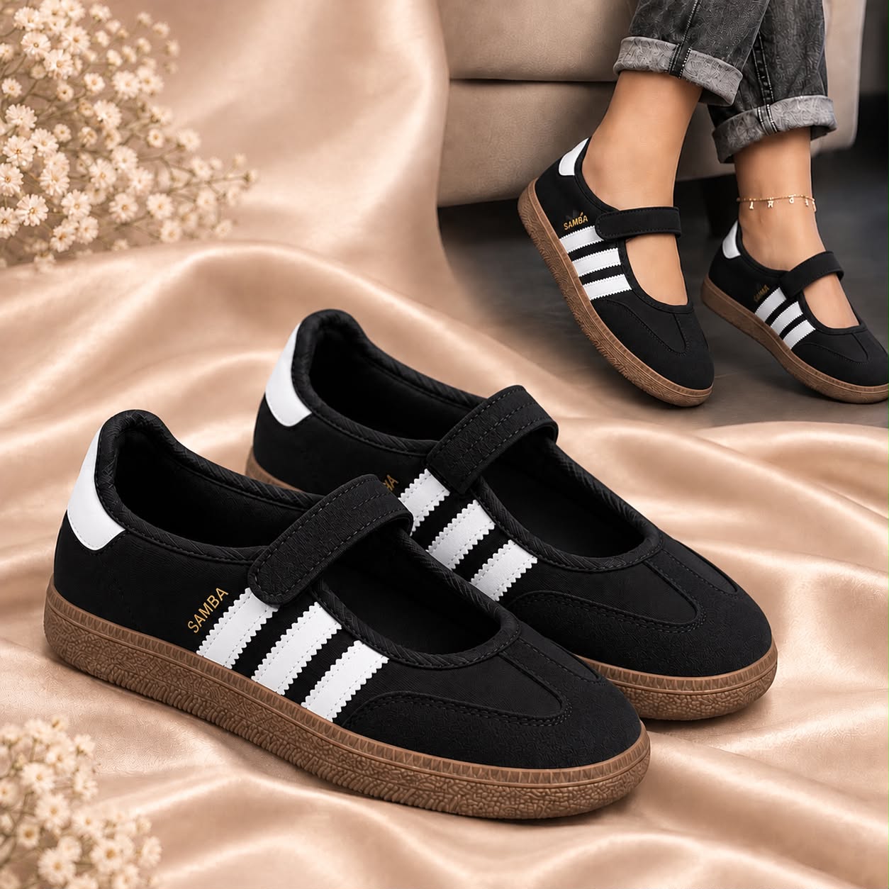 Classic indoor soccer heritage, feminine ballet-flat design_2