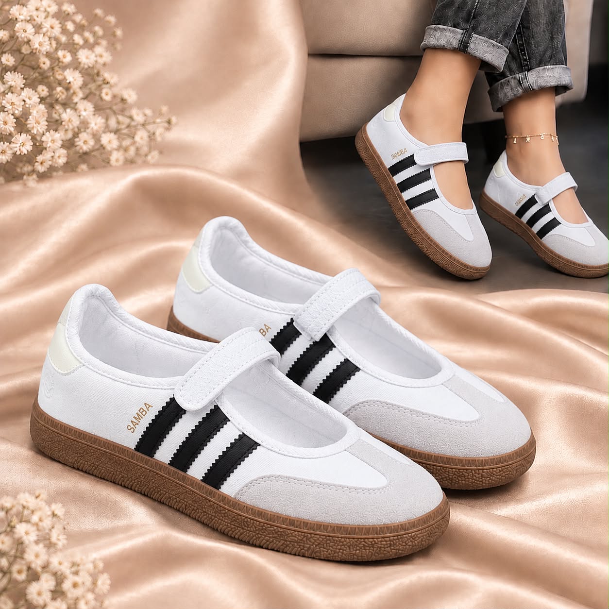 Classic indoor soccer heritage, feminine ballet-flat design_3
