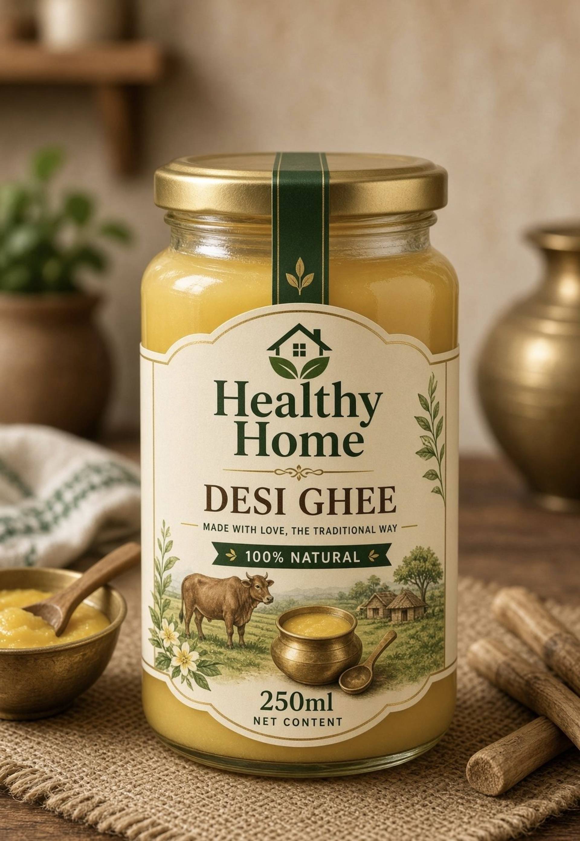 Home made pure desi ghee -250ml_0