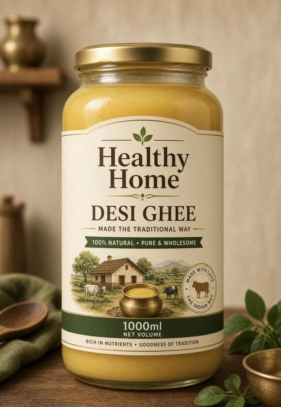 Home made pure desi ghee - 1000ml
