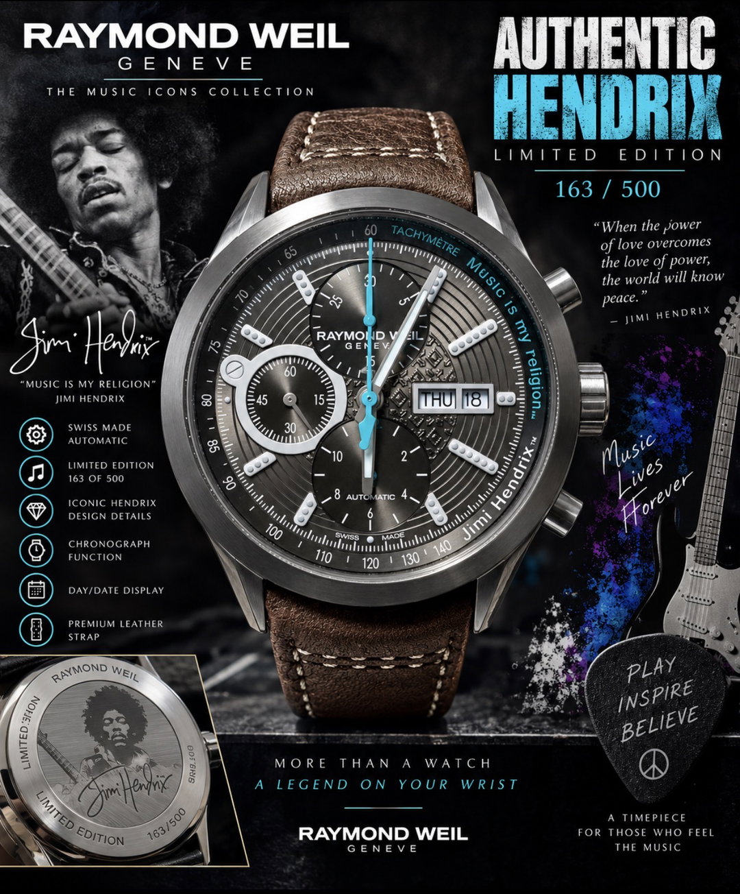 Raymond Weil Jimi Hendrix Limited Edition K573179