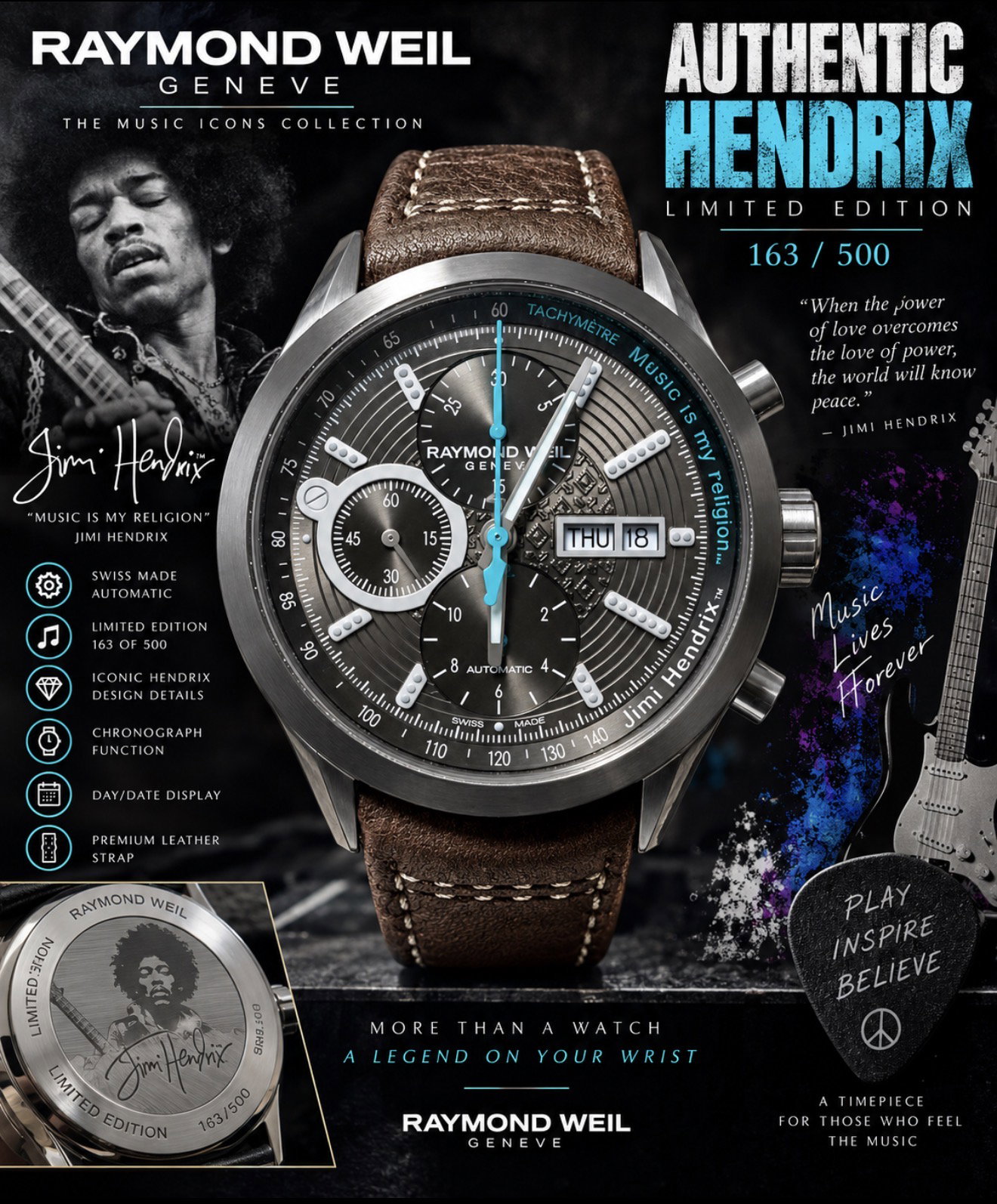 Raymond Weil Jimi Hendrix Limited Edition K573179_0