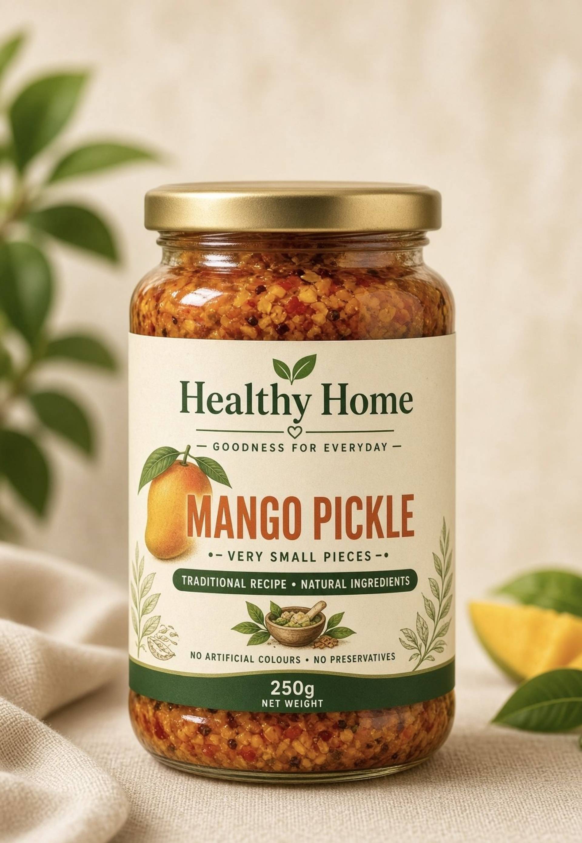 Home made mango pickle (kucha) - 250g_0