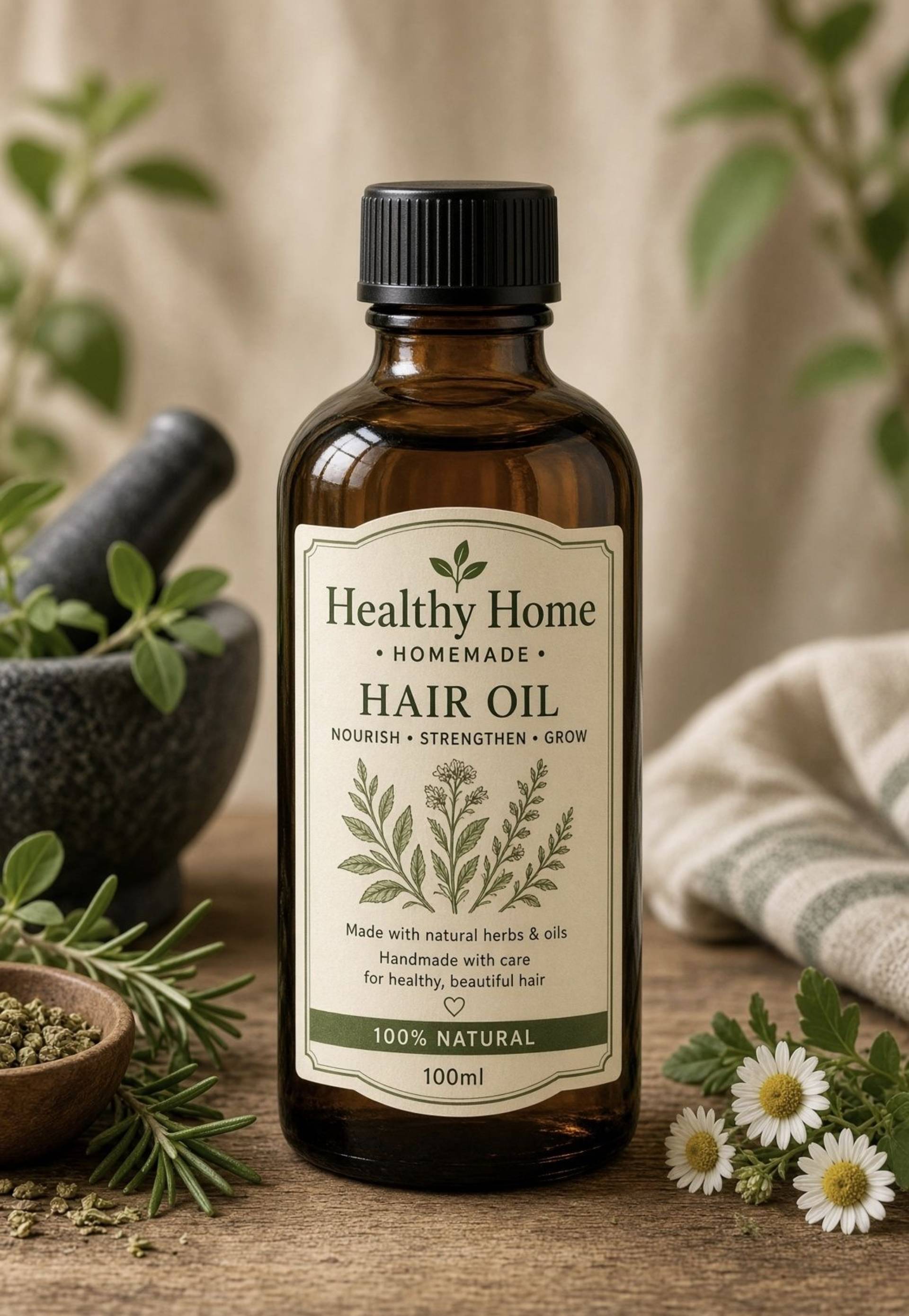 Home made hair oil - 100 ml_0