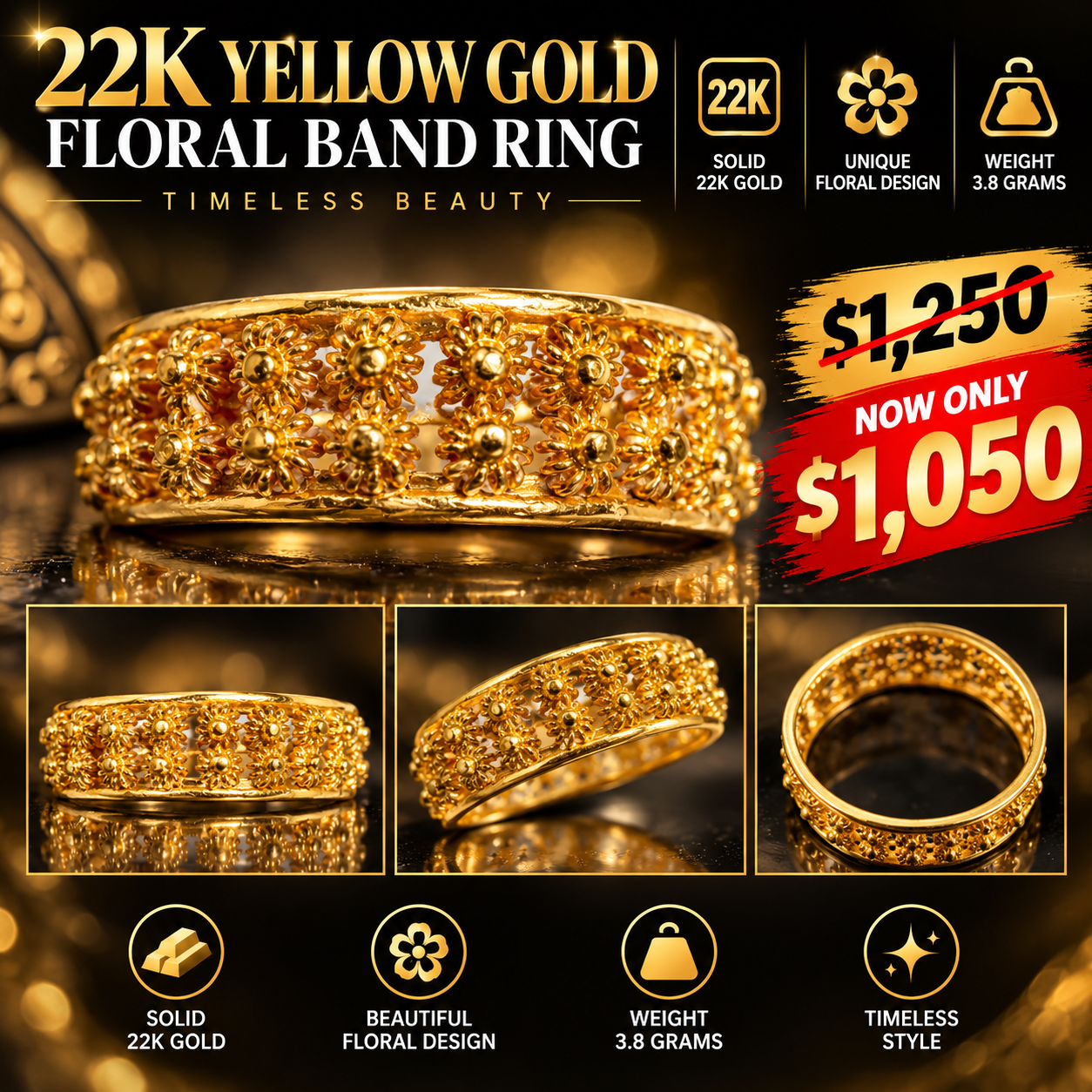 22K Yellow Gold Band_0