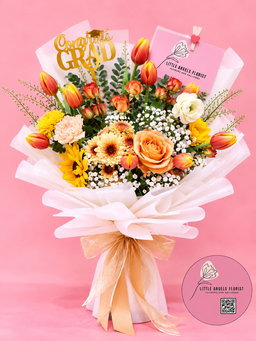 Premium Graduation Bouquet - Tulip