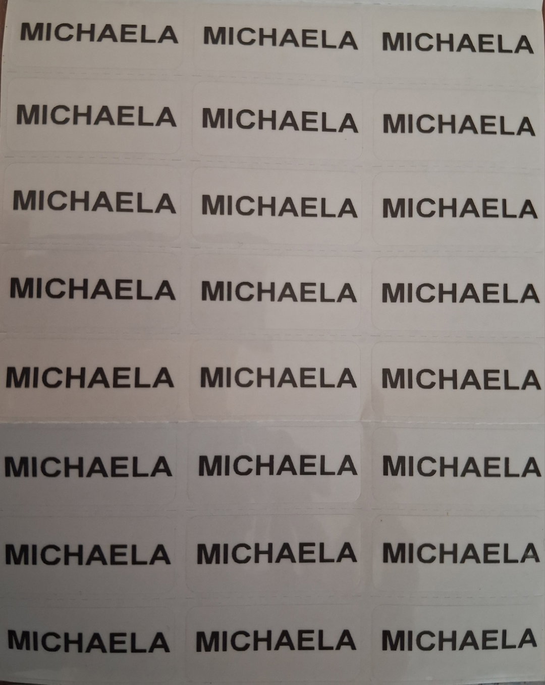 Transparent name labels