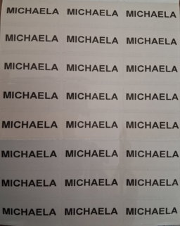 Transparent name labels