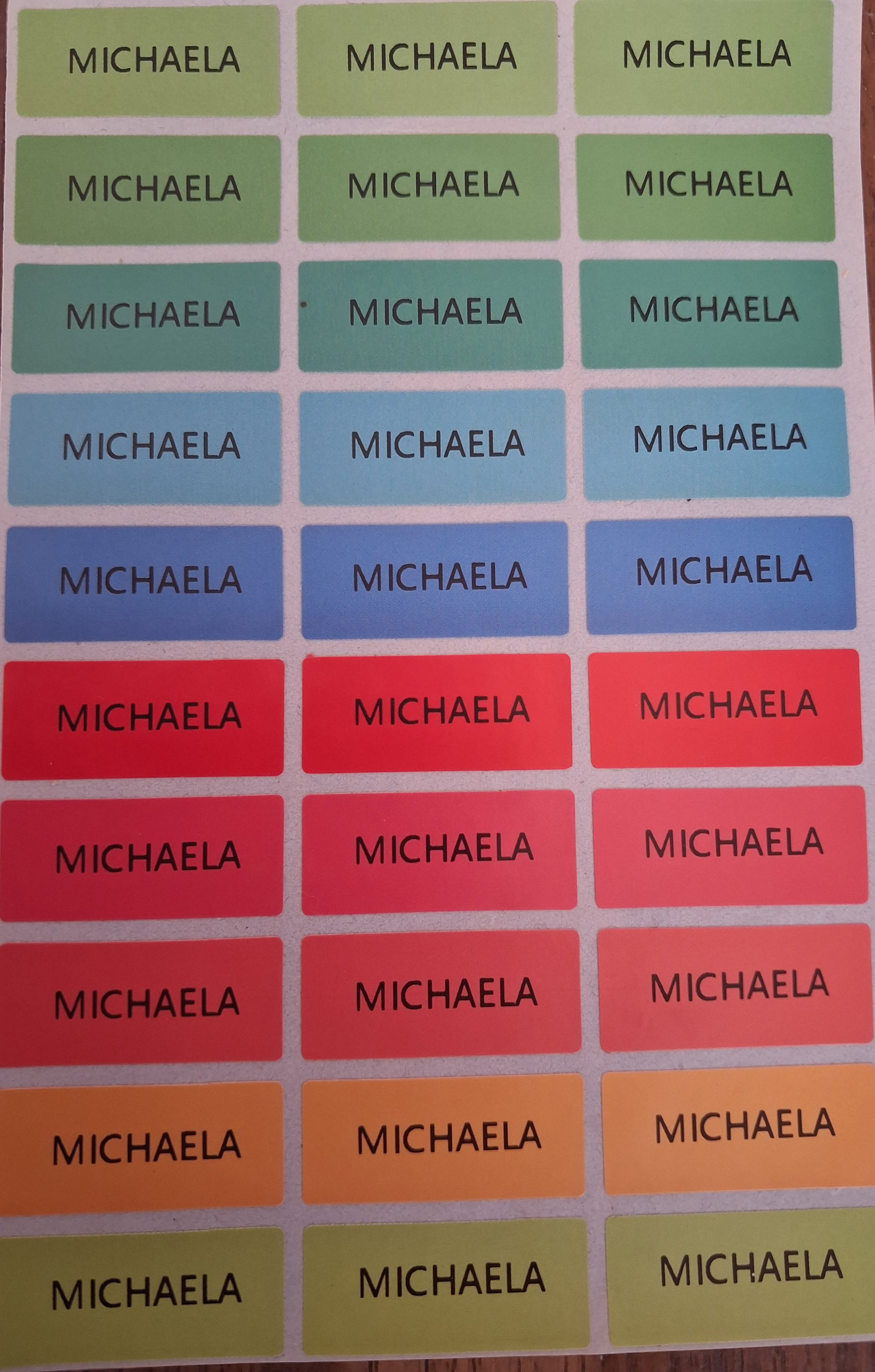 Plain multicolor name labels_0