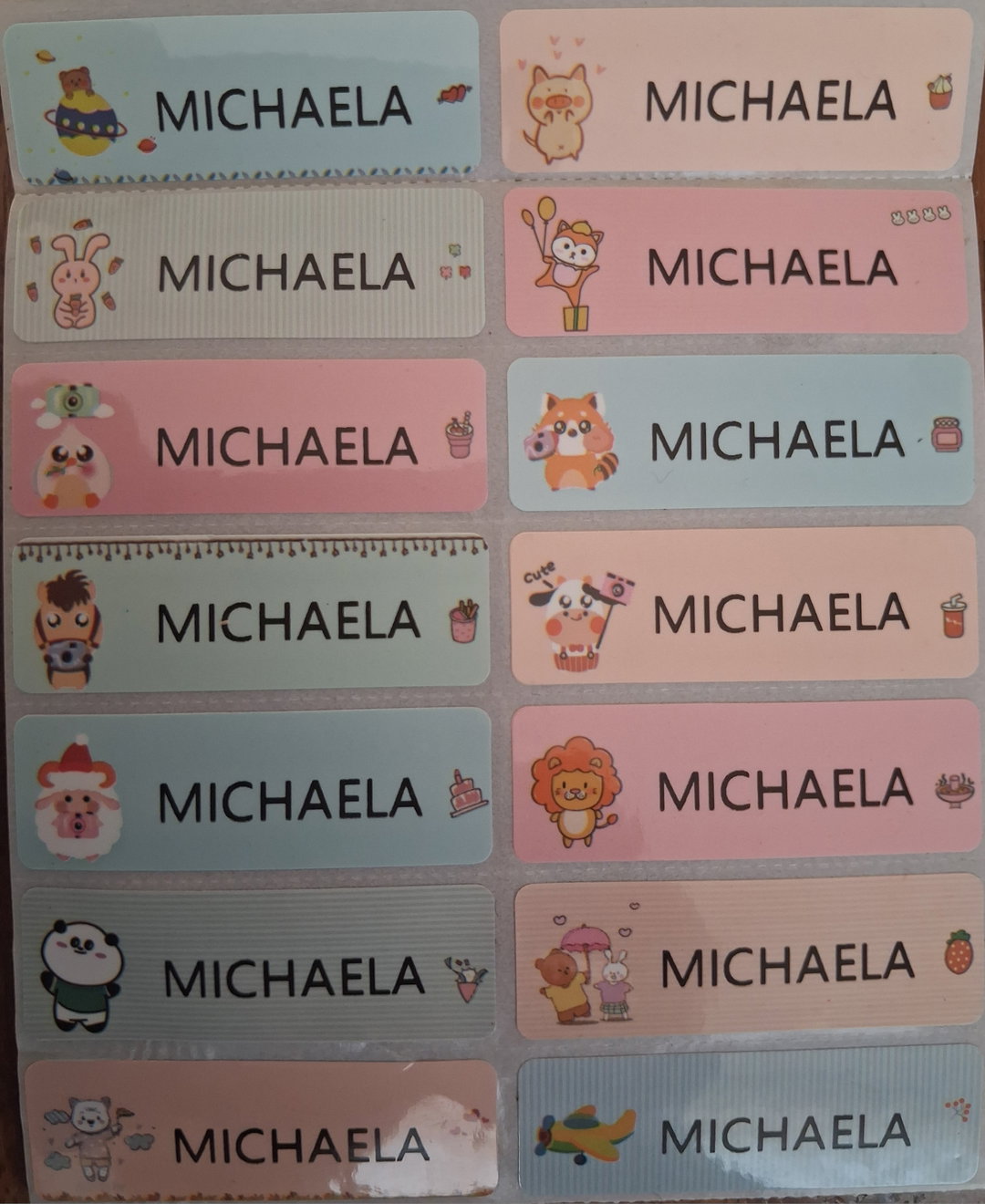 Cute pattern name labels