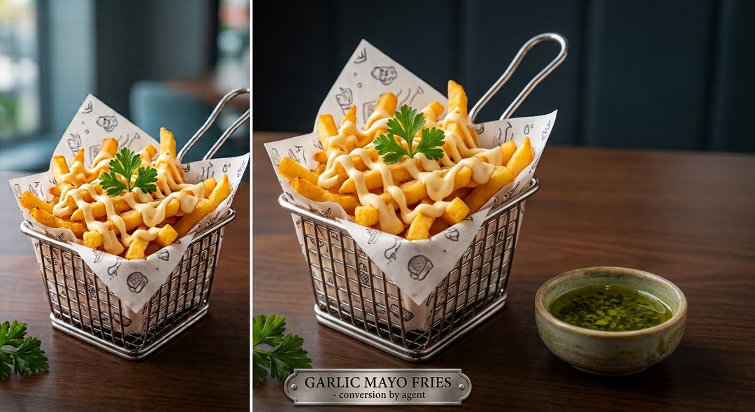 Garlic Mayo Fries / بطاطس بالثوم والمايونيز