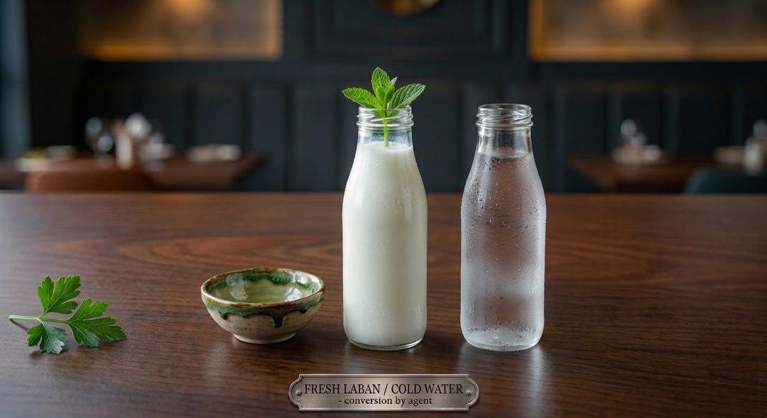 Fresh Laban & Cold Water / لبن طازج وماء بارد