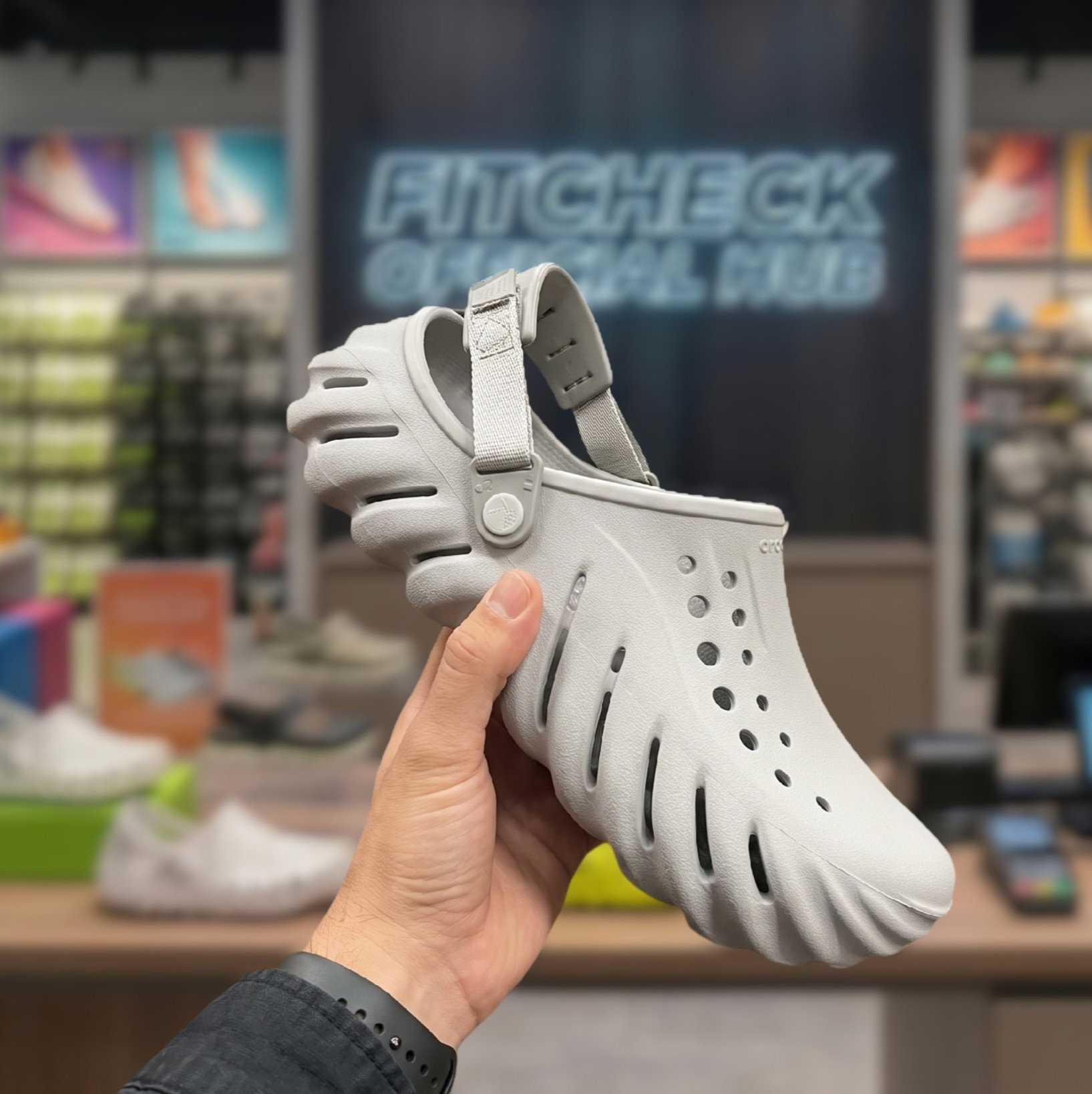 Industrial Grey Sculpted Wave Clogs. Futuristic Drip🔹️MASTER EDITION 🔹️