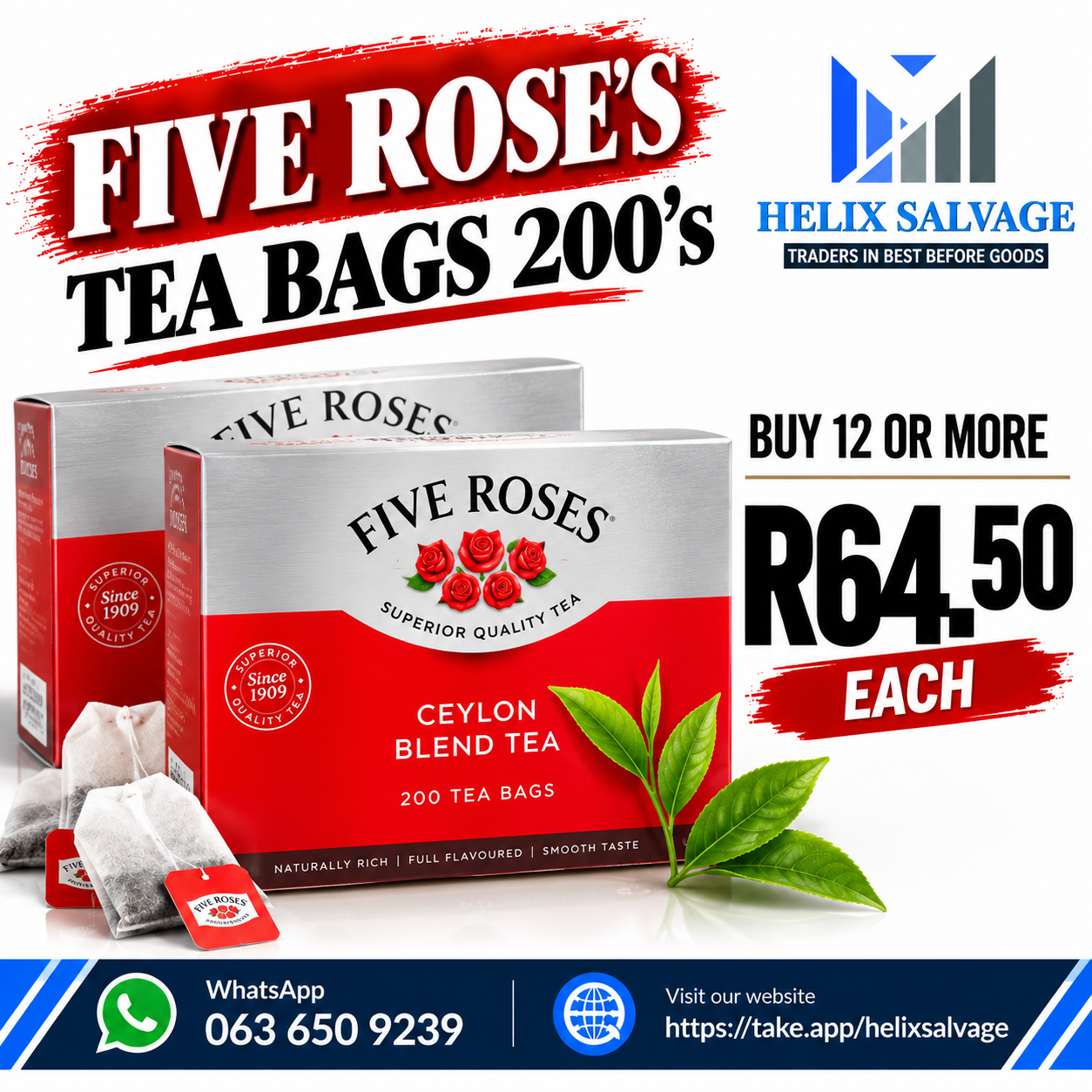Five Roses Tea Bags (12x200's )_0