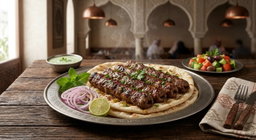 Beef Seekh Kabab Plate / كباب لحم سيخ