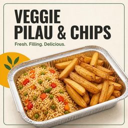 Pilau Veggie & Chips  3000 rwf