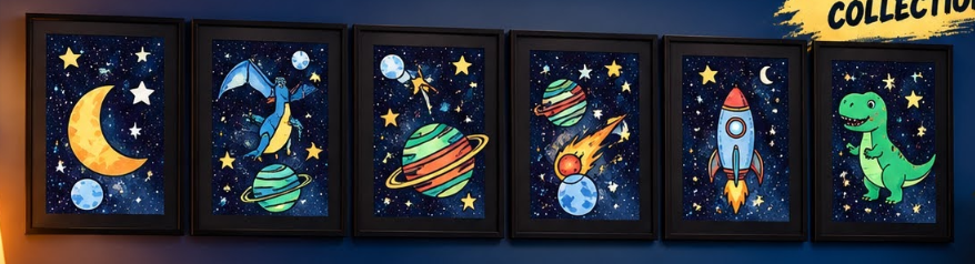 🪐🦖 Spaces & Dinos Collection | Set of 6_1