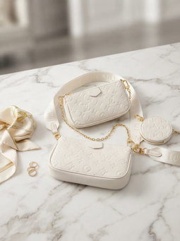 Lv pochete 3 piece white 