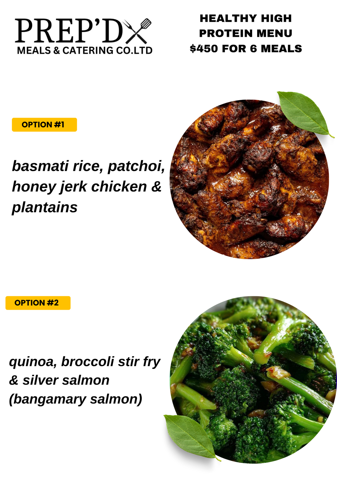 Healthy high protein meals 