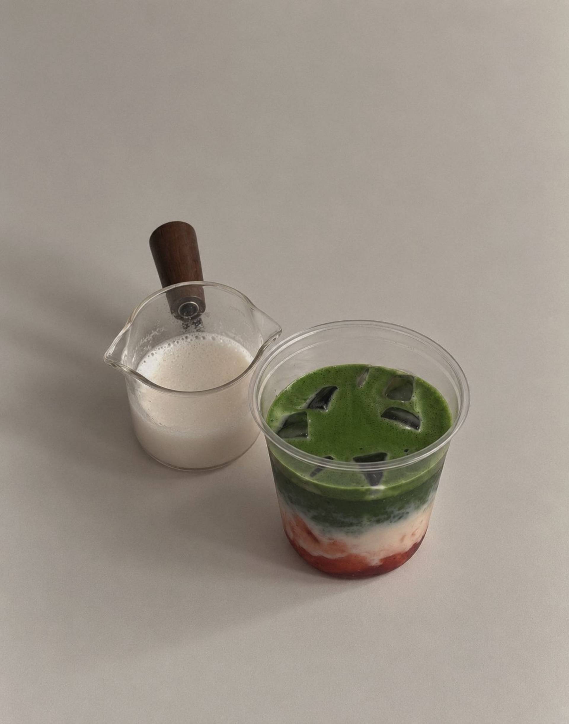 Iced Strawberry Matcha Latte