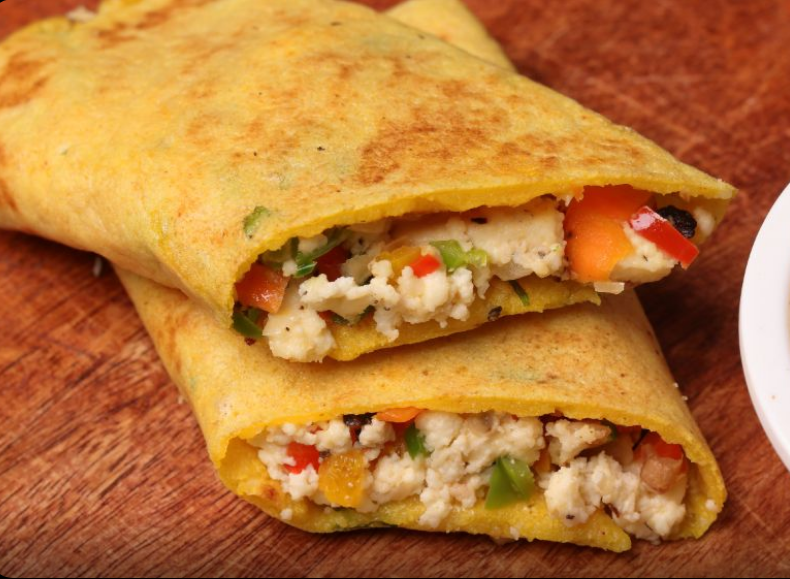 Stuffed Paneer Moong Dal Chilla
