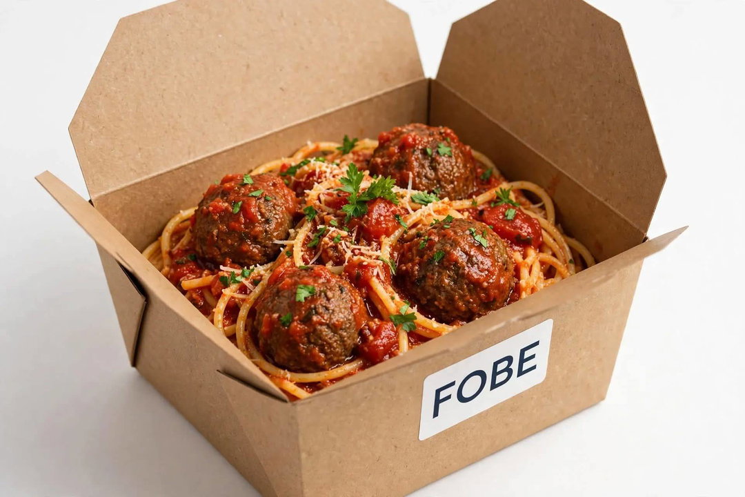 Spaghetti +sauce bolognaise +boulette de viande de bœuf