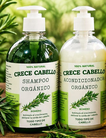 Shampoo y Acondicionador Organico. Anticaída y Crecimiento de Cabello_5