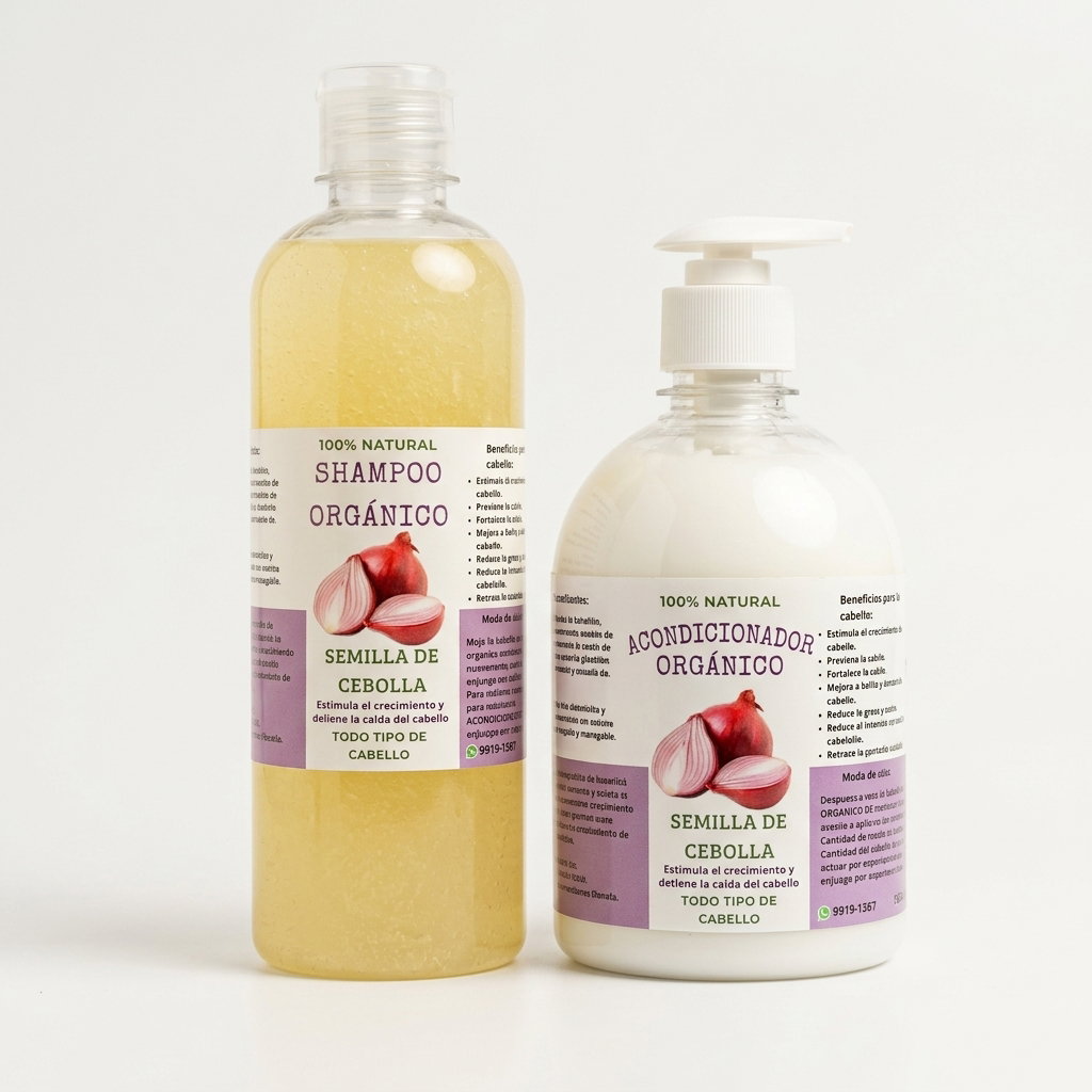Shampoo y Acondicionador Organico. Anticaída y Crecimiento de Cabello_7