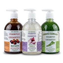 Shampoo y Acondicionador Organico. Anticaída y Crecimiento de Cabello