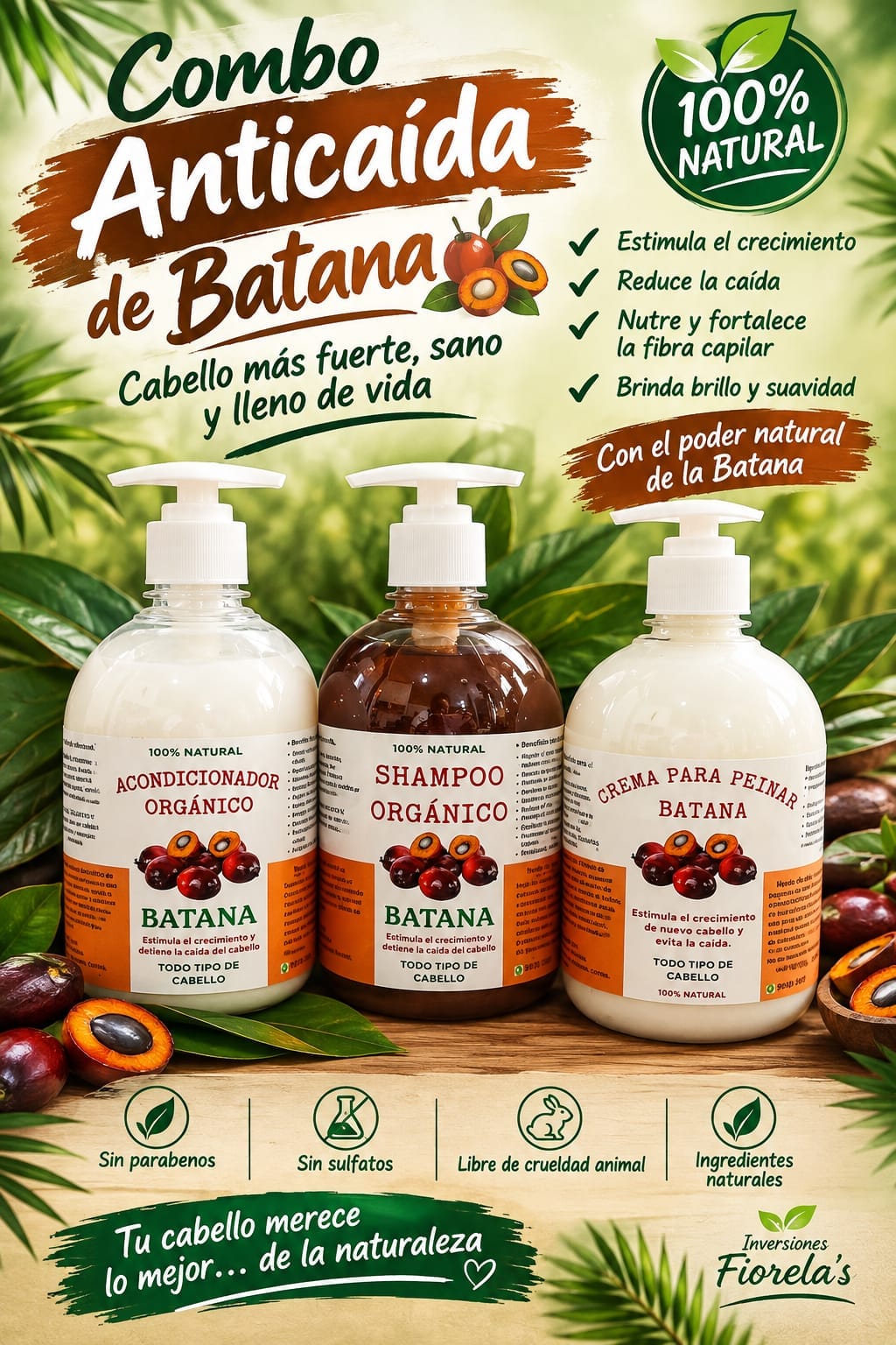 Shampoo y Acondicionador Organico. Anticaída y Crecimiento de Cabello_3