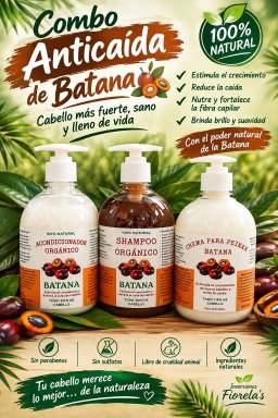 Shampoo y Acondicionador Organico. Anticaída y Crecimiento de Cabello