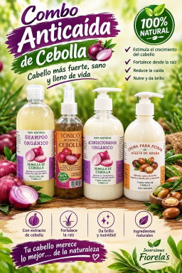 Shampoo y Acondicionador Organico. Anticaída y Crecimiento de Cabello
